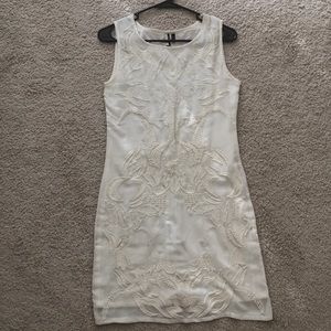 Embroidered Mesh And Ruffle Detail Dress,Small